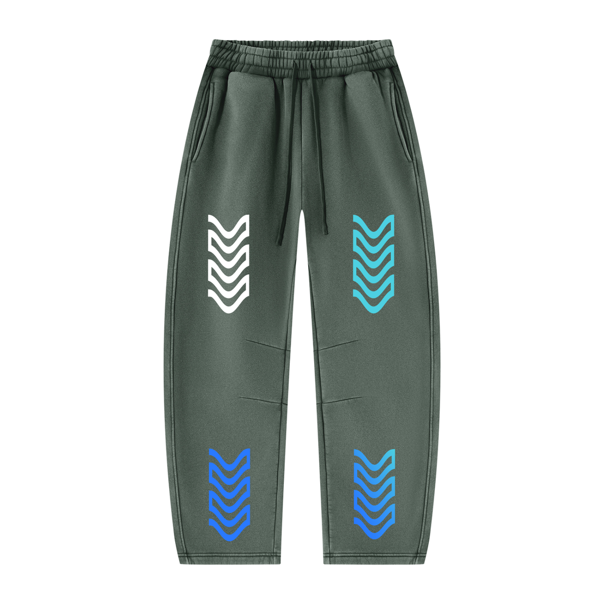 Unisex Vintage Wash Barrel Leg Fleece Sweatpants