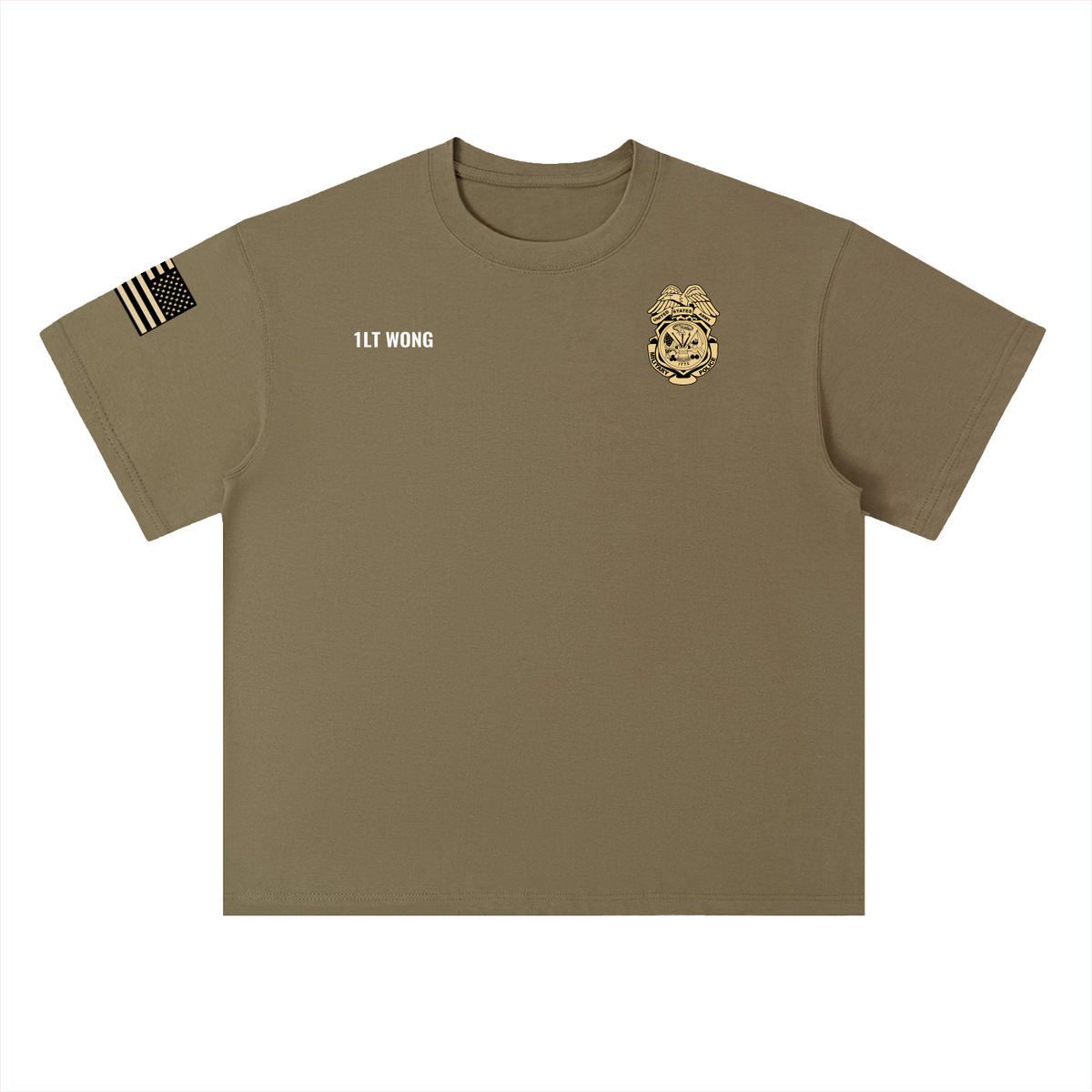 1LT WONG Heavyweight Drop Shoulder Cotton T-Shirt